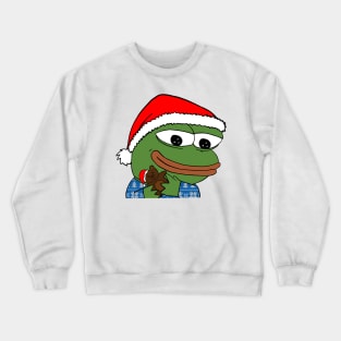 christmas teddy bear pepe Crewneck Sweatshirt